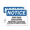 Signmission Front Desk Evacuation Meeting Location Flag, 5 in W x Rectangle, Vinyl Decal OS-2PACK-NS-D-35-L-12926 - alternate 1